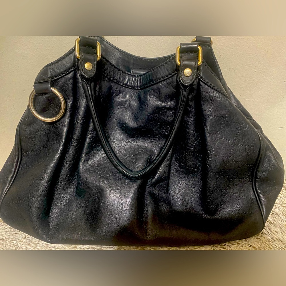 Black Guccissima Medium Sukey ..preloved